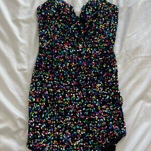 Sequin Multicolor Mini Dress